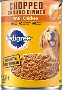 PEDIGREE CHOPPED GROUND DINNER Adult Canned Soft Wet Dog Food with Chicken, 22 oz. Cans 12 Pack Visit the Pedigree Store