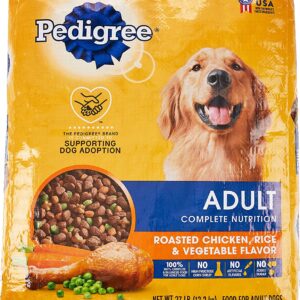 Pedigree Complete Nutrition Adult Dry Dog Food Roasted Chicken, Rice & Vegetable Flavor Dog Kibble, 27 lb. Bag Visit the Pedigree Store